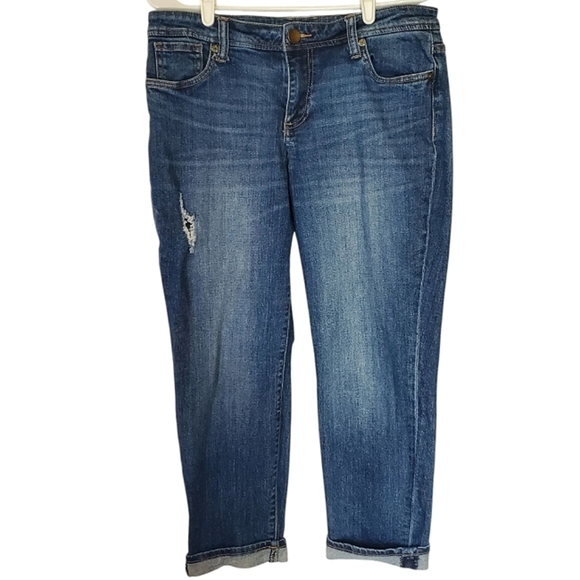7458 * Kut From The Kloth Catherine Slim Boyfriend Jeans Denim Size 10 - Picture 1 of 13